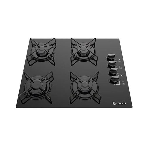 Cooktop à Gás 4 Bocas Atlas Agile Preto Atlas