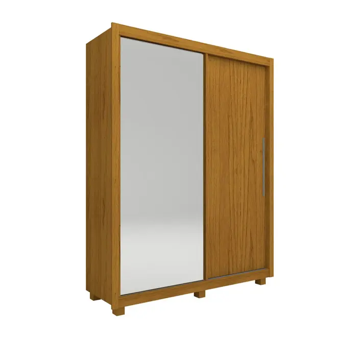 Guarda-Roupa Gelius Royale 2 Portas de Correr com Espelho e Pés