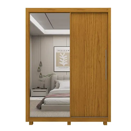 Guarda-Roupa Gelius Royale 2 Portas de Correr com Espelho e Pés