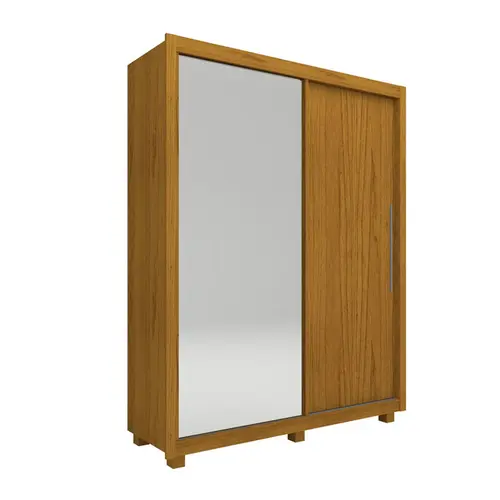 Guarda-Roupa Gelius Royale 2 Portas de Correr com Espelho e Pés