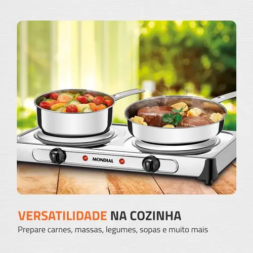 Fogão Elétrico Mondial Fast Cook 2B FE-03 INOX