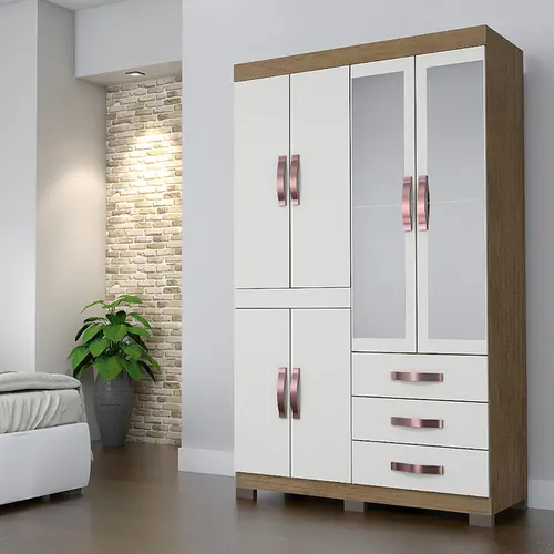 Guarda Roupa Josan Safira - 6 Portas 3 Gavetas
