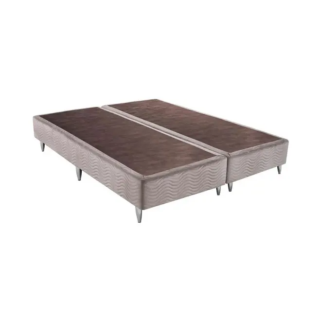 Base Cama Box Camurça Marrom Super King Ortobom