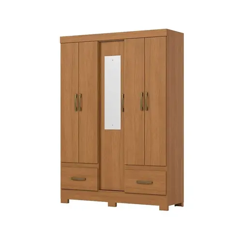 Guarda Roupa Solteiro B60 Jequitibá Brilho com Espelho