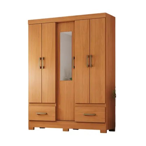 Guarda Roupa Solteiro B60 Jequitibá Brilho com Espelho