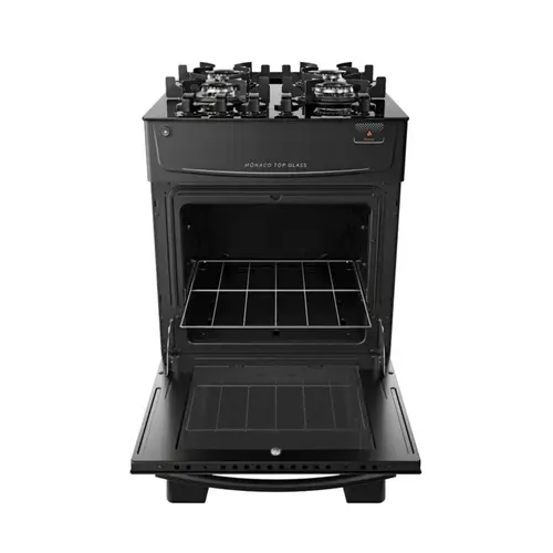 Fogão Atlas 4 Bocas preto Mônaco Top Glass com Acendimento automático - Bivolt - Atlas