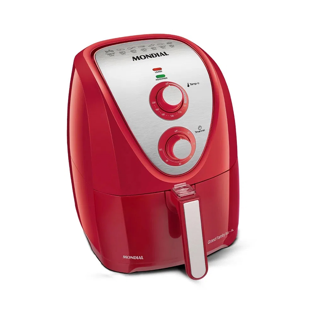 Fritadeira sem Óleo Air Fryer Mondial AFN50 RI Grand Family Inox 5L
