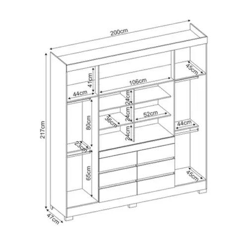 Guarda Roupas Com Espelho 4 Portas Cadis Demóbile