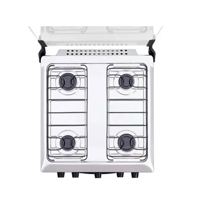 Fogão Atlas 4 bocas preto com forno limpa fácil Coliseum Plus - Forno 50L