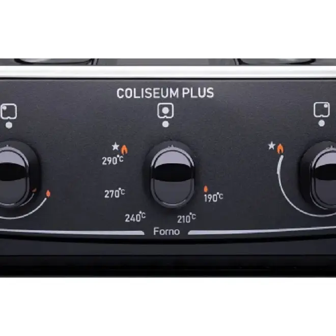 Fogão Atlas 4 bocas preto com forno limpa fácil Coliseum Plus - Forno 50L