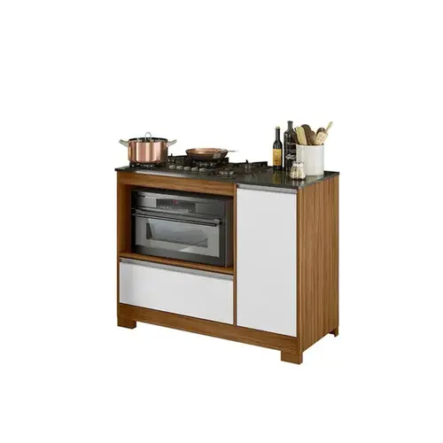 Balcão Cooktop Nogal Trend NT3050 Notável Móveis