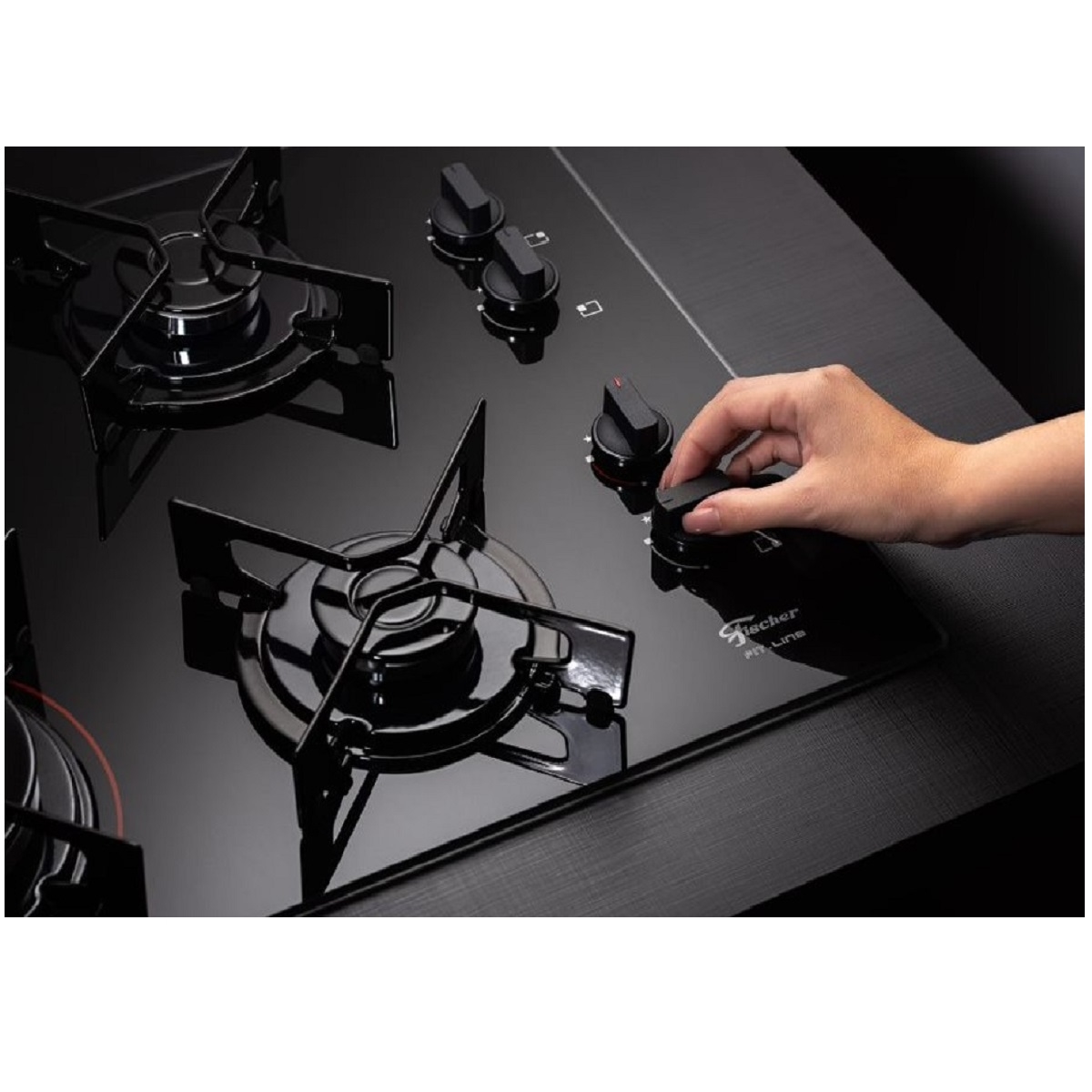 Cooktop Fischer Fit Line Mesa de Vidro 4 Bocas Fischer
