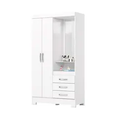 Guarda-Roupa Solteiro 2 Portas 3 Gavetas  B64 - Briz