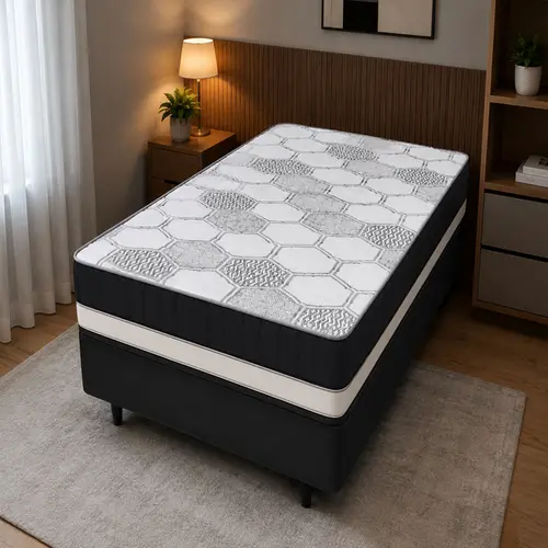 Box Topazio Unipocket Molas Ensacadas Solteiro 88X188X64