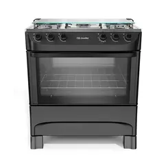 Fogão Mueller 5 bocas Preto Fosco Acendimento Manual MFI5BA