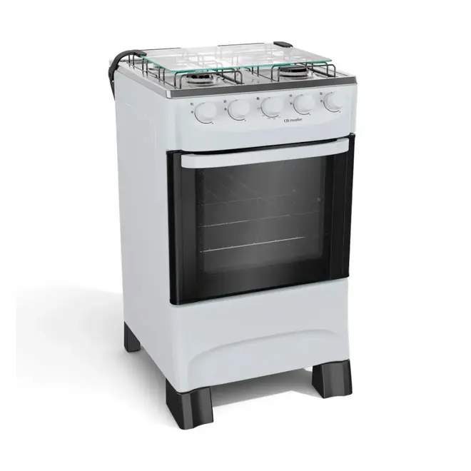 Fogão Mueller MFI4BA Acendimento Manual 4 Bocas Mesa Inox Forno 48,1L