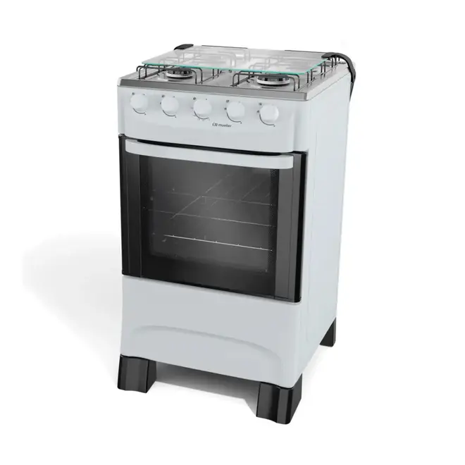 Fogão Mueller MFI4BA Acendimento Manual 4 Bocas Mesa Inox Forno 48,1L