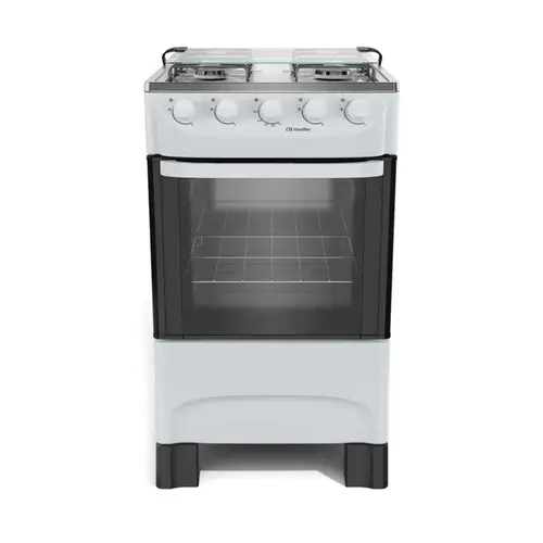 Fogão Mueller MFI4BA Acendimento Manual 4 Bocas Mesa Inox Forno 48,1L