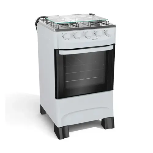 Fogão Mueller MFI4BA Acendimento Manual 4 Bocas Mesa Inox Forno 48,1L