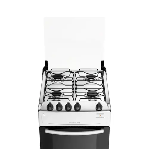 Fogão 4 Bocas com Mesa Inox Atlas Mônaco Top Bivolt