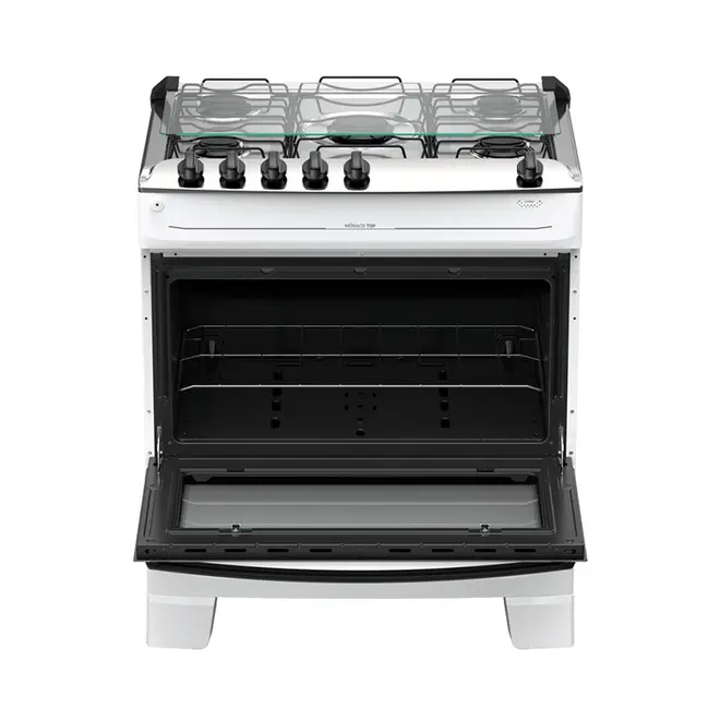 Fogão 5 Bocas com Mesa Inox Atlas Mônaco Top Bivolt