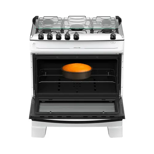 Fogão 5 Bocas com Mesa Inox Atlas Mônaco Top Bivolt