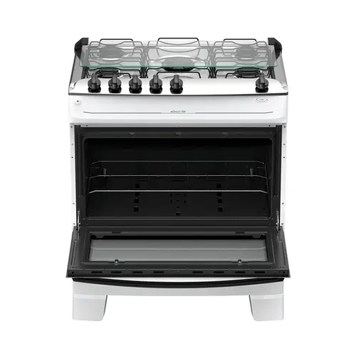 Fogão 5 Bocas com Mesa Inox Atlas Mônaco Top Bivolt