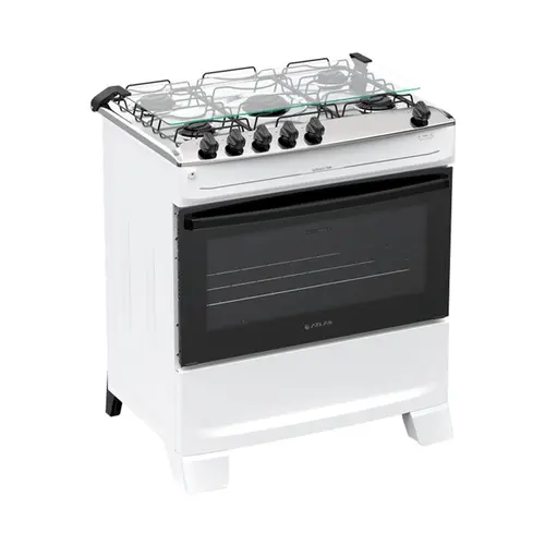 Fogão 5 Bocas com Mesa Inox Atlas Mônaco Top Bivolt