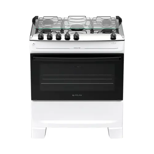Fogão 5 Bocas com Mesa Inox Atlas Mônaco Top Bivolt