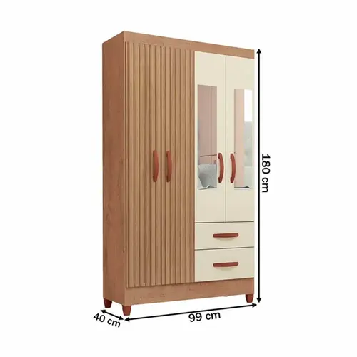 Guarda Roupa Atualle Real 4 portas 2 Gavetas