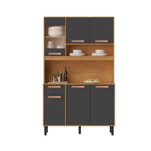 Cozinha Compacta Itatiaia Nápoles com 6 Portas, 1 Gaveta e 4 Prateleiras - 120cm de largura