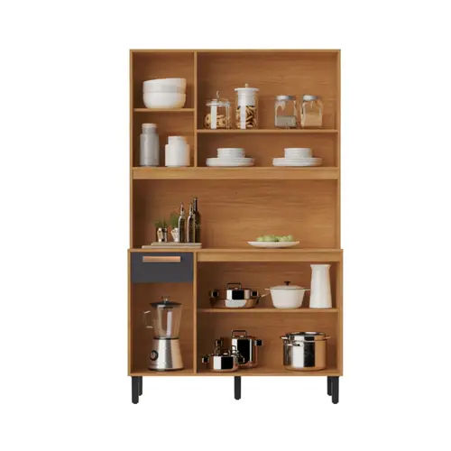 Cozinha Compacta Itatiaia Nápoles com 6 Portas, 1 Gaveta e 4 Prateleiras - 120cm de largura