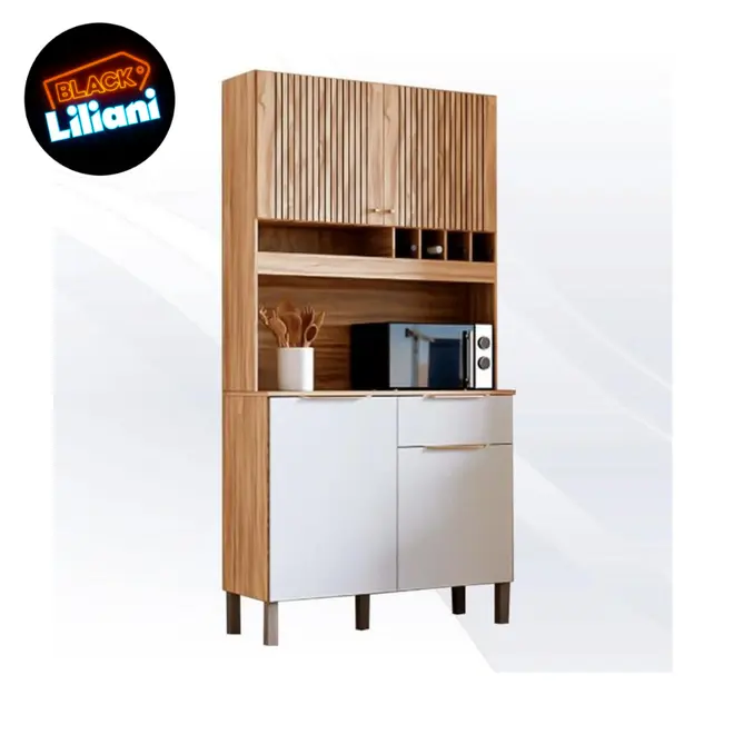 Kit Cozinha Rio Doce Moscato 4 Portas 1 Gaveta Amendoas/Off