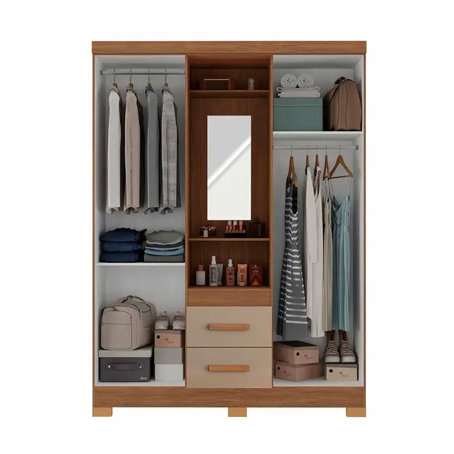 Guarda Roupa Atualle Capelinha 4 Portas e 2 Gavetas
