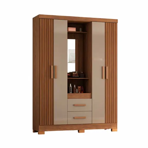 Guarda Roupa Atualle Capelinha 4 Portas e 2 Gavetas