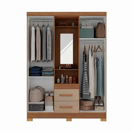 Guarda Roupa Atualle Capelinha 4 Portas e 2 Gavetas