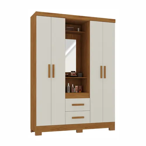Guarda Roupa Atualle Capelinha 4 Portas e 2 Gavetas