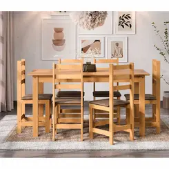 Conjunto de Mesa Tozetto Brasil 6 Cadeiras