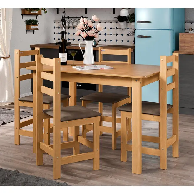 Conjunto de Mesa Tozetto Brasil 4 Cadeiras