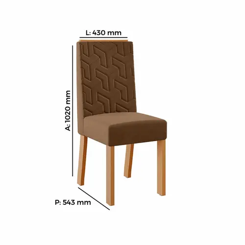 Conjunto de Mesa Tuboarte Heloize 6 Cadeira Olimpia Coral