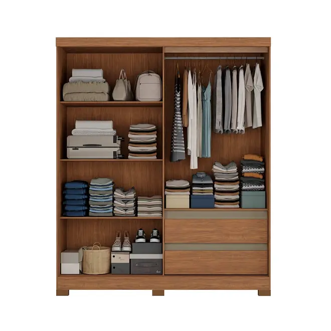 Guada-Roupa Atualle Imperatriz 3 Portas 2 Gavetas com Espelho