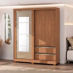Guada-Roupa Atualle Imperatriz 3 Portas 2 Gavetas com Espelho