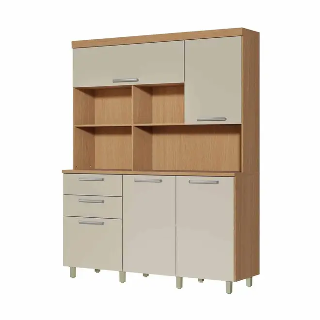 Cozinha Compacta 5 Portas 2 Gavetas Nobreza 160cm 100% Mdf