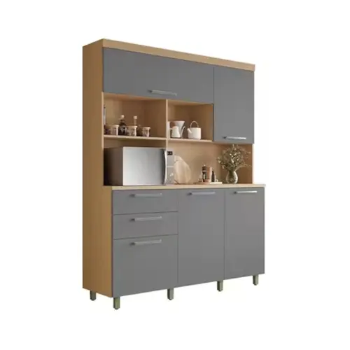 Cozinha Compacta 5 Portas 2 Gavetas Nobreza 160cm 100% Mdf