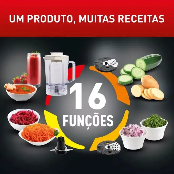 Multiprocessador Arno 700W 16 Funções Marfim MP62