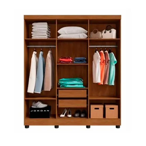 Guarda Roupa Topazio Armoni 6 Portas MDF com Espelho