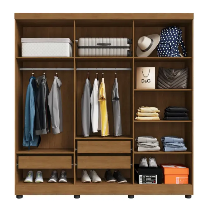 Guarda Roupa Topazio Arao Plus 6 Portas 100% MDF - Topazio
