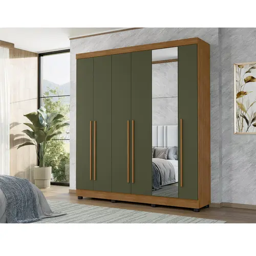 Guarda Roupa Topazio Arao Plus 6 Portas 100% MDF