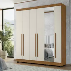 Guarda Roupa Topazio Arao Plus 6 Portas 100% MDF