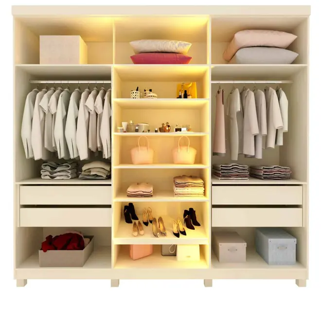 Guarda Roupa Gelius Imperatriz Com Led 6 Portas